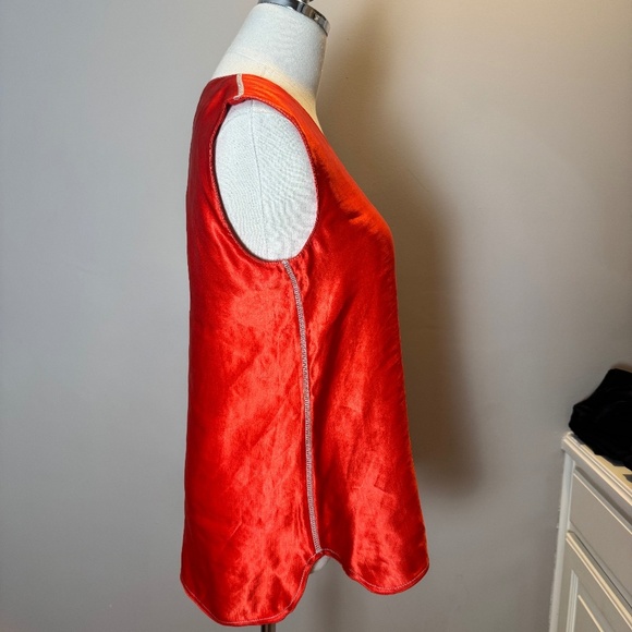 Lanvin Orange Linen Blend Sleeveless Top Size 34 - Picture 4 of 12